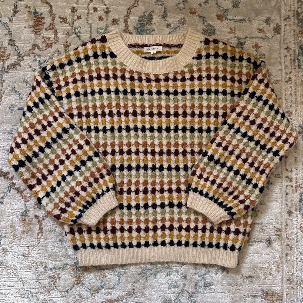 Women’s Multicolor Knit Sweater oversized fit